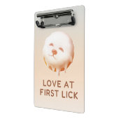 Donut Dream: Glazed Smile Pup Repeat Pattern ミニクリップボード (アングル2)