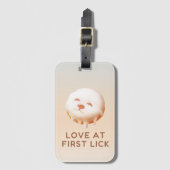 Donut Dream: Glazed Smile Pup Repeat Pattern ラゲッジタグ (正面縦)