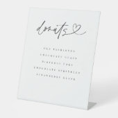 Donut Flavors Dessert Table Wedding Party Sign 台座サイン (正面)