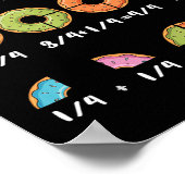 Donut Fraction Math Teachers Back To School Educat ポスター (角)