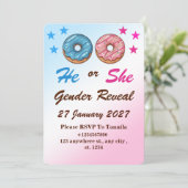 Donut Gender Reveal InvitatIon Card 招待状 (スタンド正面)