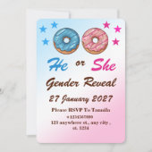 Donut Gender Reveal InvitatIon Card 招待状 (正面)