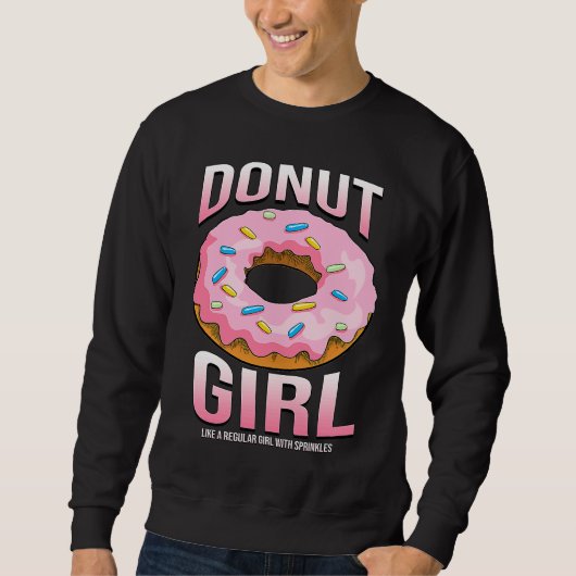 Donut Girl  for Women  Sprinkles Food スウェットシャツ (正面)