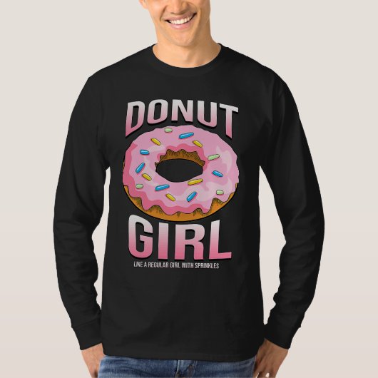 Donut Girl  for Women  Sprinkles Food Tシャツ (正面)