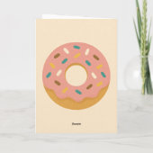 Donut Grow Up Cute Pastel Donut Birthday Card シーズンカード (裏面)