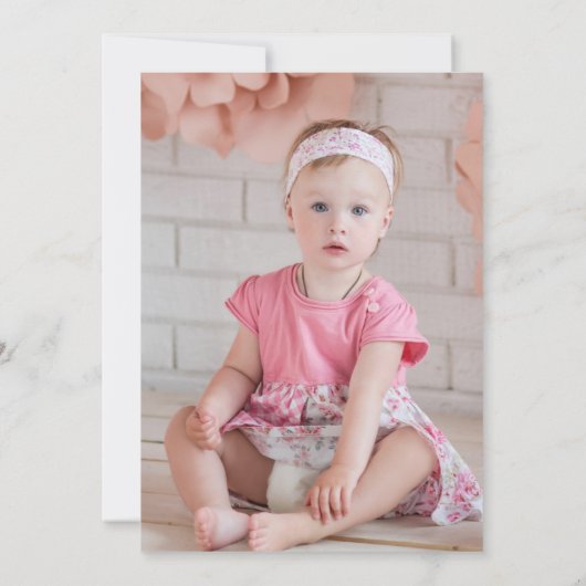 Donut Grow Up First 1st Birthday Invitation 招待状 (裏面)