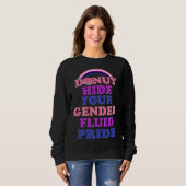 Donut Hide Your Genderfluid Pride Genderqueer Aest スウェットシャツ (正面フル)