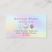 donut logo pastel colors background 名刺 (裏面)