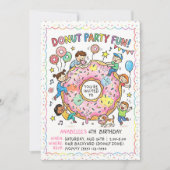 Donut Party Fun Invitation 招待状 (正面)
