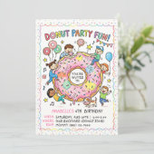 Donut Party Fun Invitation 招待状 (スタンド正面)
