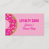 Donut pastry bakery loyalty punch card template 名刺 (正面)