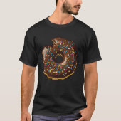 Donut Pixel 8 bit Retro Hungry Byte Sprinkles Food Tシャツ (正面)