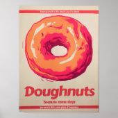 Donut Poster Retro Kitchen Art Retro Kitchen Poste ポスター (正面)