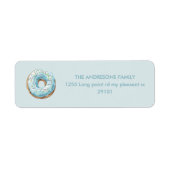 Donut Return Address Labels | Donut Theme Birthday ラベル (正面)