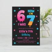 Donut Six Seven Girl Birthday Invitation 招待状 (スタンド正面)