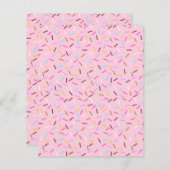 Donut Sprinkles Scrapbook Paper Pink Craft Paper (正面/裏面)