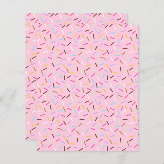 Donut Sprinkles Scrapbook Paper Pink Craft Paper (正面/裏面)