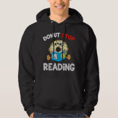 Donut Stop Reading Book Reader Funny Saying Boys G パーカ (正面)