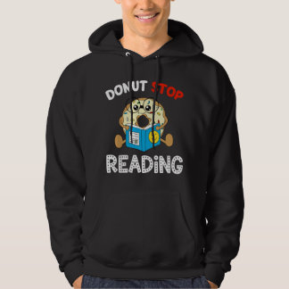 Donut Stop Reading Book Reader Funny Saying Boys G パーカ