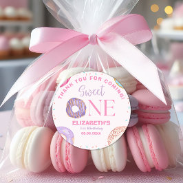 Donut Sweet One Birthday Party Donut Birthday ラウンドシール