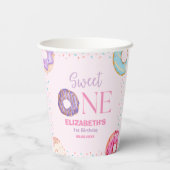 Donut Sweet One Birthday Party Donut Birthday 紙コップ (裏面)
