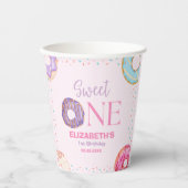 Donut Sweet One Birthday Party Donut Birthday 紙コップ (正面)