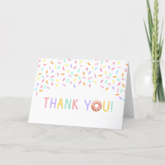 Donut Thank You Card with Sprinkles サンキューカード