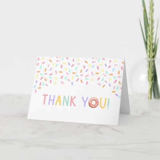Donut Thank You Card with Sprinkles サンキューカード (正面)