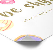 Donut Wall/Bar Party Sign ポスター (角)