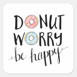 Donut Worry Be Happyスタンプ スクエアシール