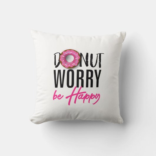 Donut Worry be Happy クッション (正面)