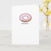 Donut Worry Greeting Card Kawaii Donut Illustratio カード (黄色い花)