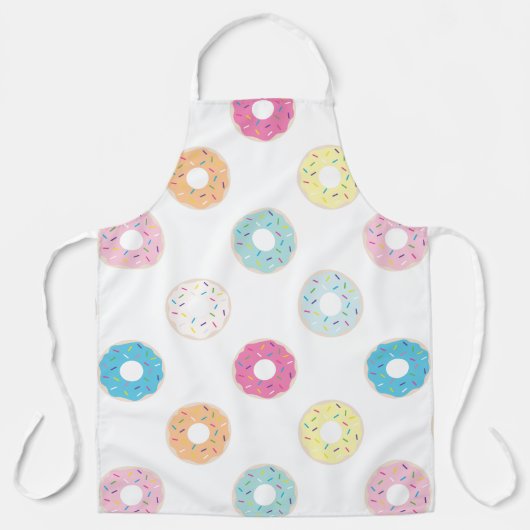 DONUTSかわいい色のグレードドーナツw sprinkles エプロン (正面)