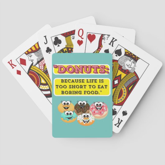 DONUTS、人生は退屈するには短すぎるた食べめ トランプ (裏面)