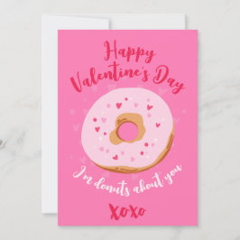 Donuts about you XOXO Love Hearts Valentines Pink シーズンカード