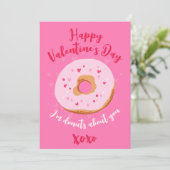 Donuts about you XOXO Love Hearts Valentines Pink シーズンカード (スタンド正面)