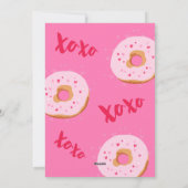 Donuts about you XOXO Love Hearts Valentines Pink シーズンカード (裏面)