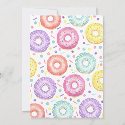 Donuts and Diapers Baby Shower 招待状 (裏面)