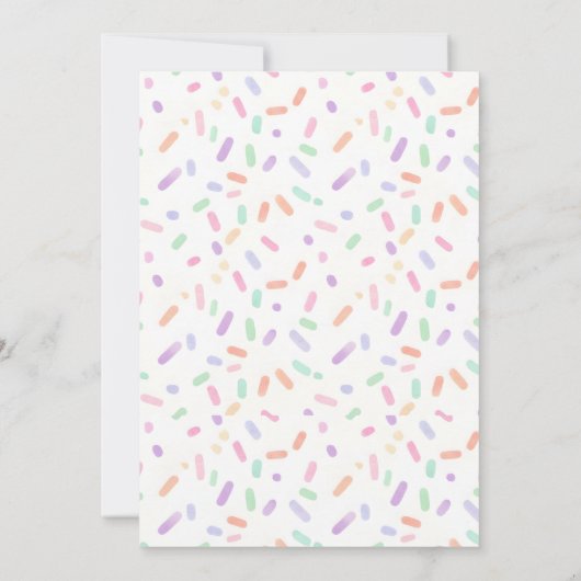 Donuts and Diapers Baby Shower Sprinkle Pastel 招待状 (裏面)