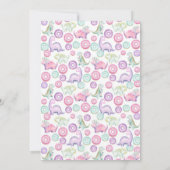 Donuts and Dinos Invitation (Pink & Lavender) 招待状 (裏面)