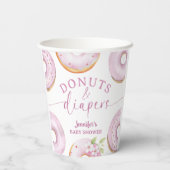 Donuts Baby Shower Girl Pink Brunch  紙コップ (裏面)