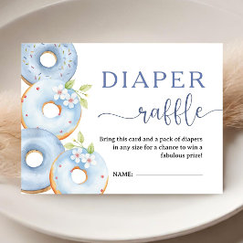 Donuts Brunch Baby Shower Boy Diaper Raffle エンクロージャーカード