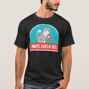Donuts Catsスイーツパイレートシャツ Tシャツ