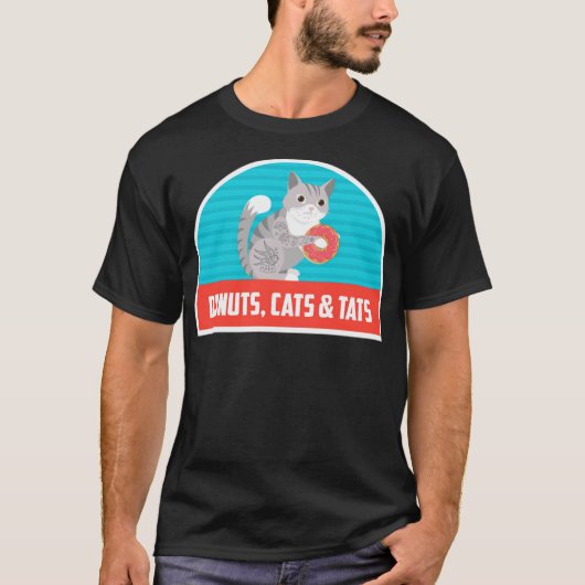 Donuts Catsスイーツパイレートシャツ Tシャツ (正面)
