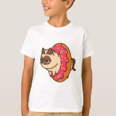 Donuts Cats pink Tシャツ (正面)