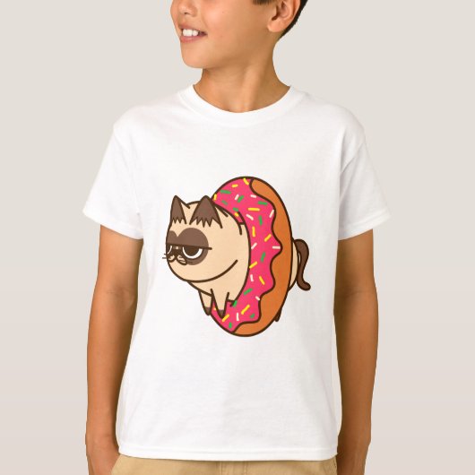 Donuts Cats pink Tシャツ (正面)