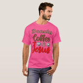 Donuts Coffee Jesus Christ Jesus Loves You John 31 Tシャツ (正面フル)
