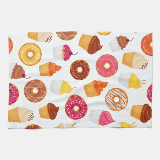 Donuts & Cupcakes  キッチンタオル (横)