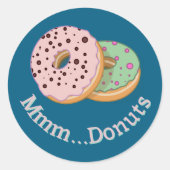 Donuts Design Stickers ラウンドシール (正面)