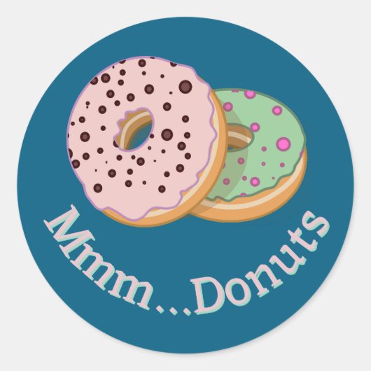 Donuts Design Stickers ラウンドシール (正面)